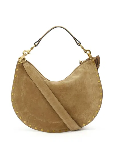 Isabel Marant Borsa Oskan Soft Zipped In Suede Color Taupe