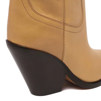 Isabel Marant Beige Leather Shoes Boots In Neutral