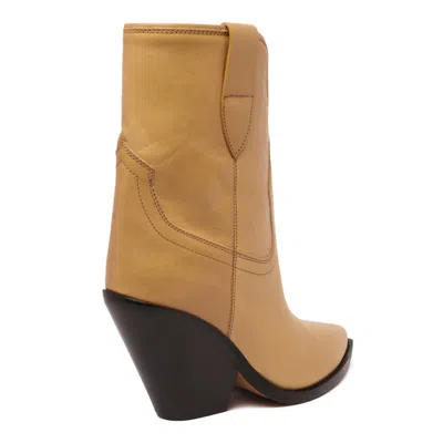 Isabel Marant Beige Leather Shoes Boots In Neutral