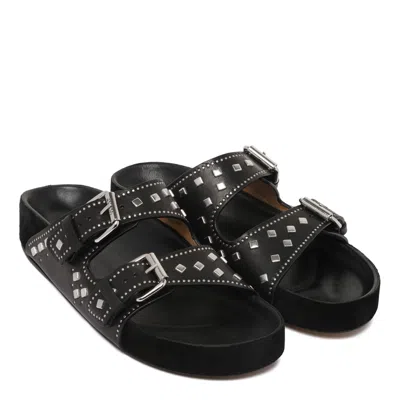Isabel Marant Woman Sandals Black Size 5 Cow Leather In Black