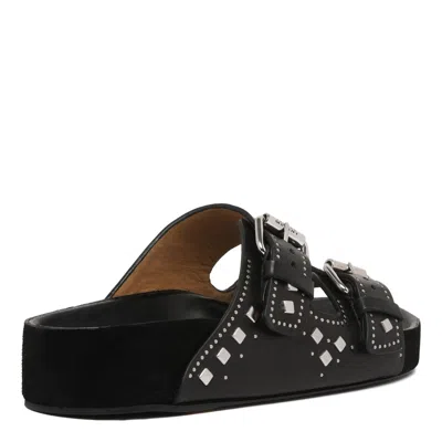 Isabel Marant Woman Sandals Black Size 5 Cow Leather In Black