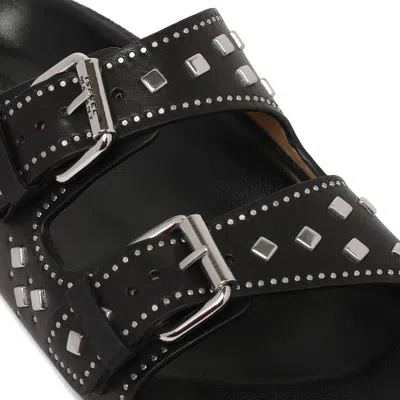 Isabel Marant Woman Sandals Black Size 5 Cow Leather In Black
