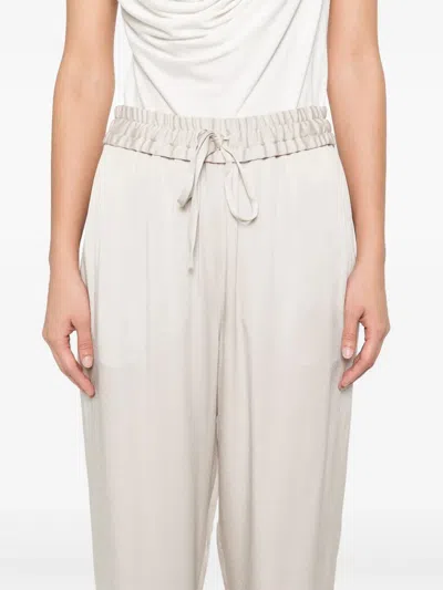 Isabel Marant Chalk Viscose Trousers In Neutral