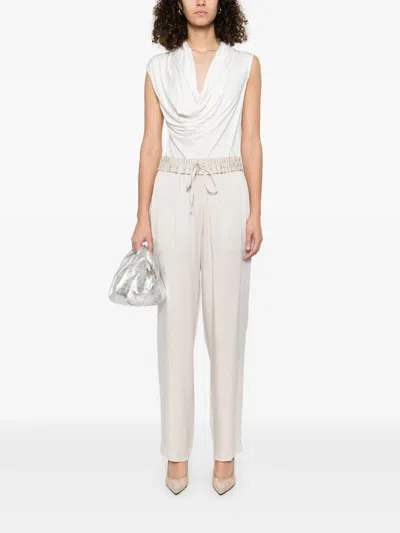 Isabel Marant Chalk Viscose Trousers In Neutral