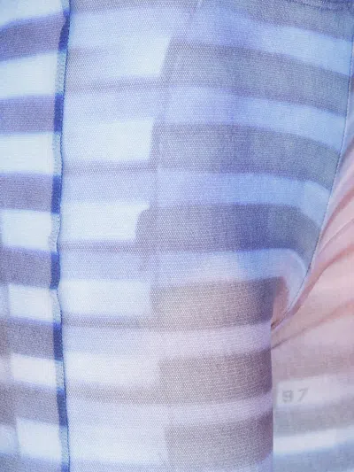 Jean Paul Gaultier Mesh Trouser Printed "air" In Multi