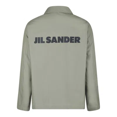 Jil Sander Medium Green Cotton Jackets In Green