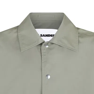 Jil Sander Medium Green Cotton Jackets In Green
