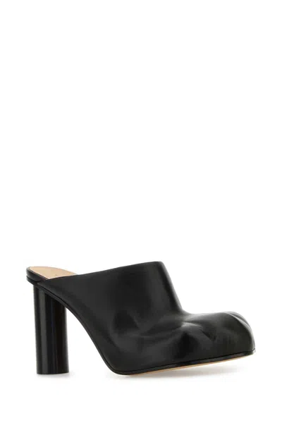 Jw Anderson J. W. Anderson Black Nappa Leather Paw Mules In Black