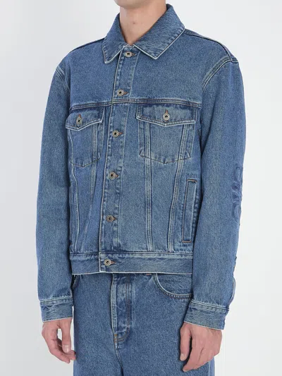 Loewe Anagram Denim Jacket In Blue