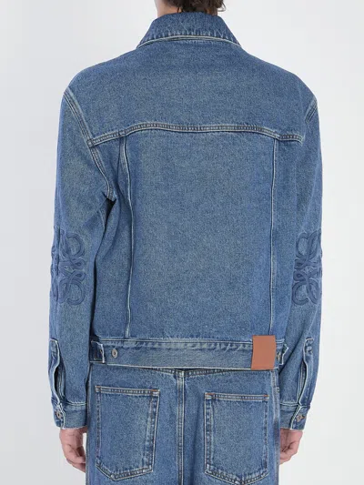 Loewe Anagram Denim Jacket In Blue