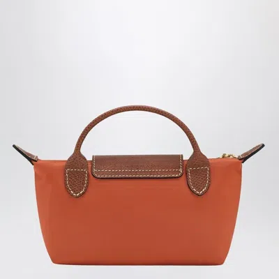 Longchamp Le Pliage Original Brick-coloured Clutch Bag