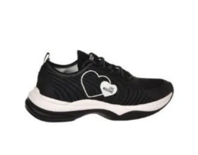 Love Moschino Black Polyester Sneakers In Black