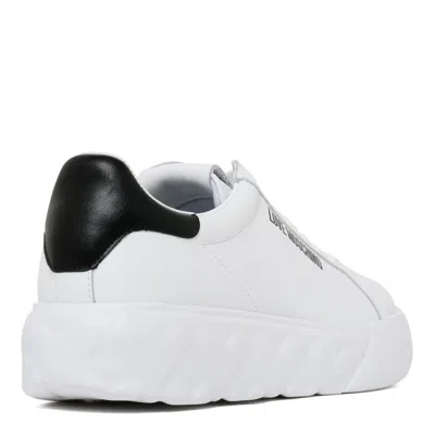 Love Moschino White And Black Sneakers In White