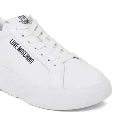Love Moschino White And Black Sneakers In White