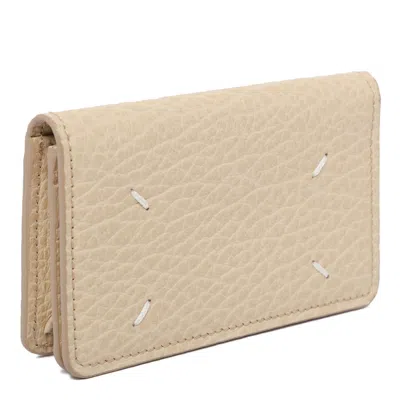 Maison Margiela Amande Cowhide Leather Wallets In Neutral