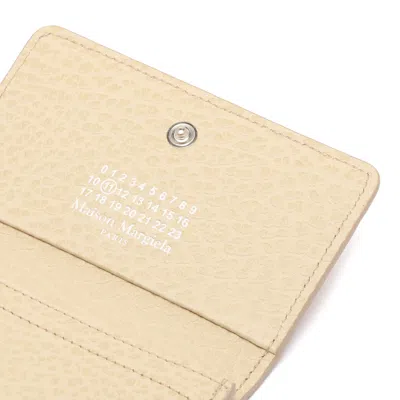 Maison Margiela Amande Cowhide Leather Wallets In Neutral