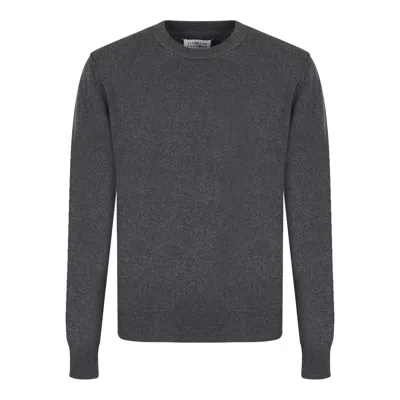 Maison Margiela Medium Grey Cashmere Wool Sweaters In Gray