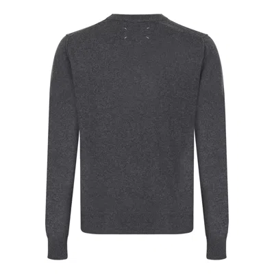 Maison Margiela Medium Grey Cashmere Wool Sweaters In Gray
