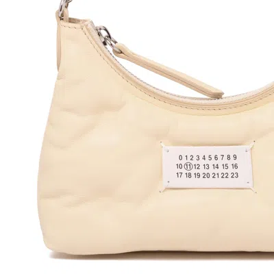 Maison Margiela Toile Sheepskin Bags In Nude