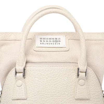 Maison Margiela White Leather Bags In Neutral