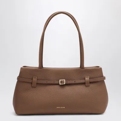 Manu Atelier Le Cambon East West Mocha Mousse Suede Bag