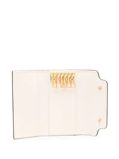Marni Aquamarine Calf Leather Keychains In Multi