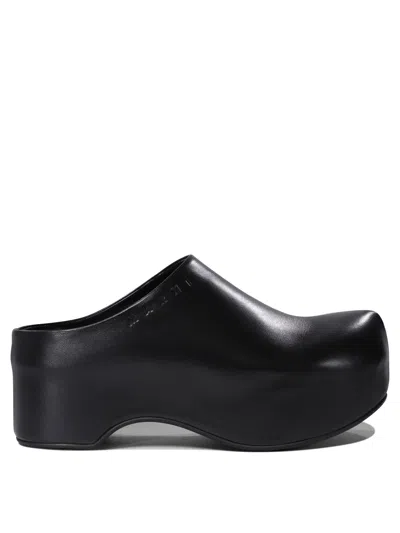 Marni Chunky Clog Sabot In Black