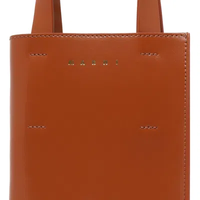 Marni Moca Calf Leather Bags In Brown