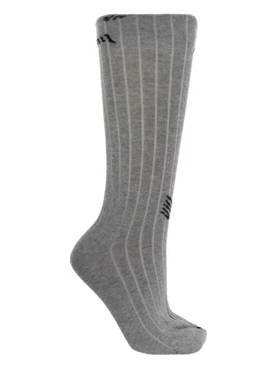 Marni Intarsia-knit Socks In Gray