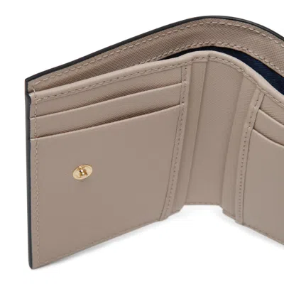 Marni Tea Green Calf Leather Wallets In Blue