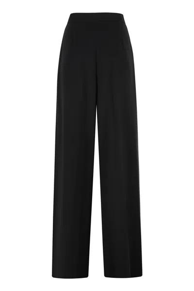 Max Mara Laccato Cady Trousers In Black