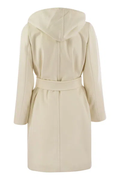 Max Mara Cappotto Newmang Bianco In Neutral