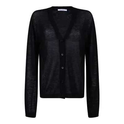 Max Mara Pure Black Wool Sweater In Black