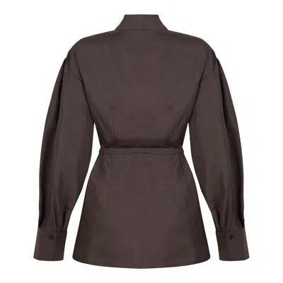 Max Mara Pure Max Mara Linen And Silk Blend Jacket In Brown