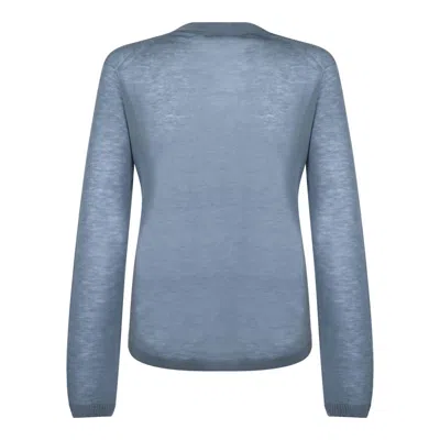 Max Mara Pure Avion Blue Wool Sweater