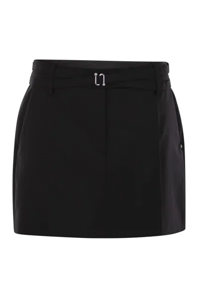 Sportmax Fify Mini Skirt With Belt In Black