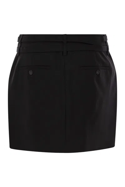 Sportmax Fify Mini Skirt With Belt In Black
