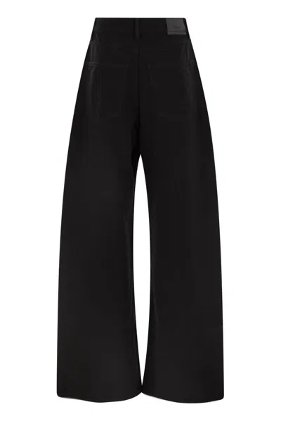 Sportmax Max Mara  Siamese - Low-waisted Oversize Trousers In Black