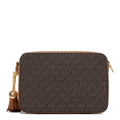 Michael Kors Cross-body Bag With Adjustable Chain Strap In Brown