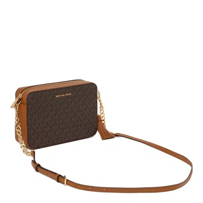 Michael Kors Cross-body Bag With Adjustable Chain Strap In Brown