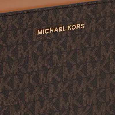 Michael Kors Cross-body Bag With Adjustable Chain Strap In Brown