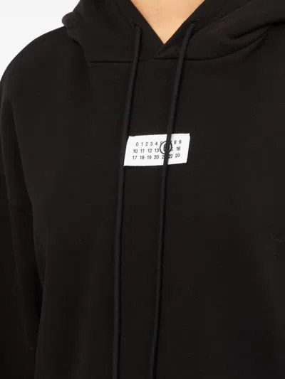 Mm6 Maison Margiela Mm6 By Maison Margiela Relaxed-fit Cotton Hoodie With Adjustable Drawstring In Black