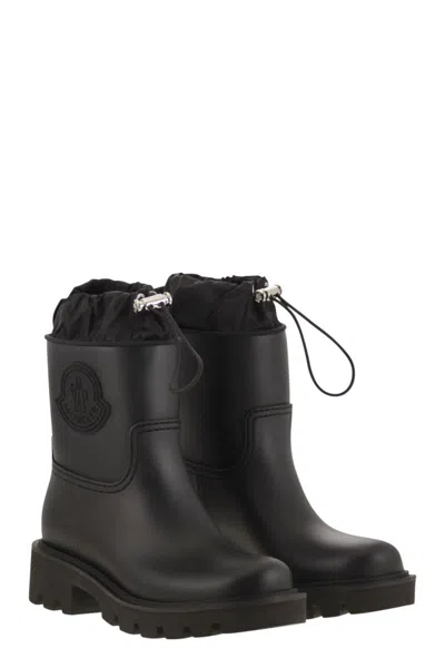 Moncler Women Kickstream Rubber Boots In Black