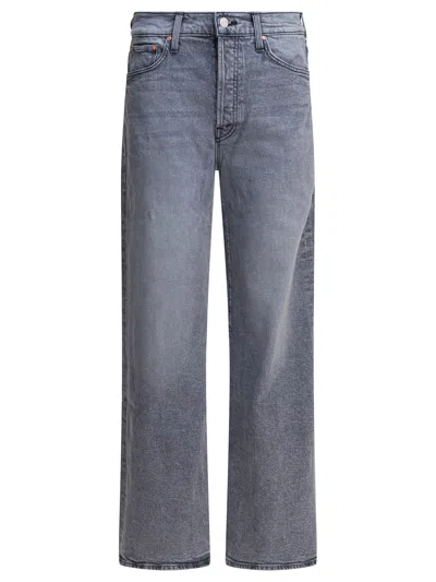Mother The Ditcher Cropped Straight Jeans In Gray