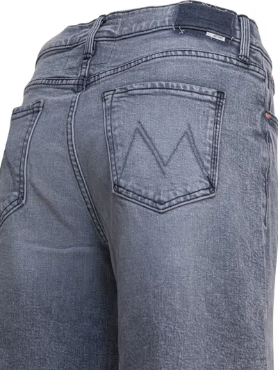 Mother The Ditcher Cropped Straight Jeans In Gray