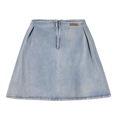 Msgm Blue Cotton Clothing Skirts In Blue