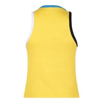 Msgm Contrast-trim Tank Top In Yellow