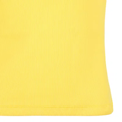 Msgm Contrast-trim Tank Top In Yellow