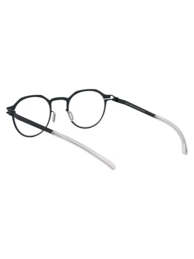 Mykita Indigo Clear Steel Glasses In Black