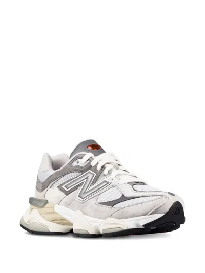 New Balance Grey Low Top Sneakers With Logo Detail On The Side In Suede And Tech Fabric Man In White